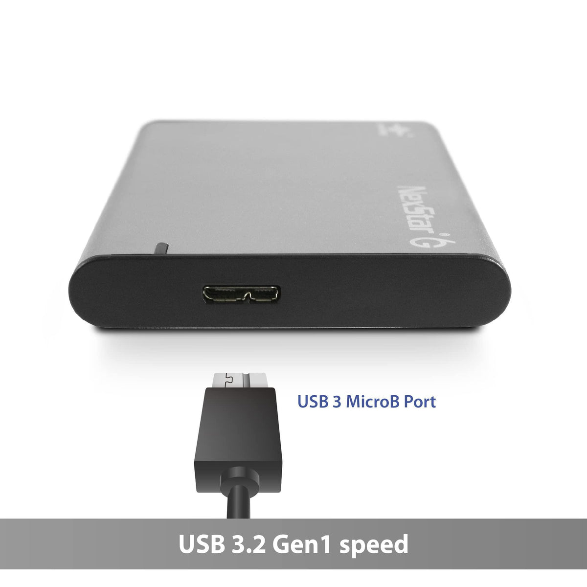 NexStar 6G, 2.5” SATA III to USB 3.2 Gen1 External SSD/HDD Enclosure, ID: Silver