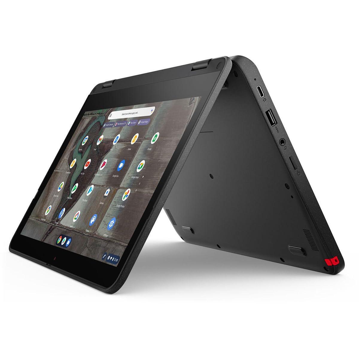 Lenovo 500e Chromebook Gen 3 82JB003XUS 11.6" Touchscreen Convertible 2 in 1 Chromebook - HD - 1366 x 768 - Intel Celeron N4500 Dual-core (2 Core) 1.10 GHz - 4 GB Total RAM - 4 GB On-Board Memory -
