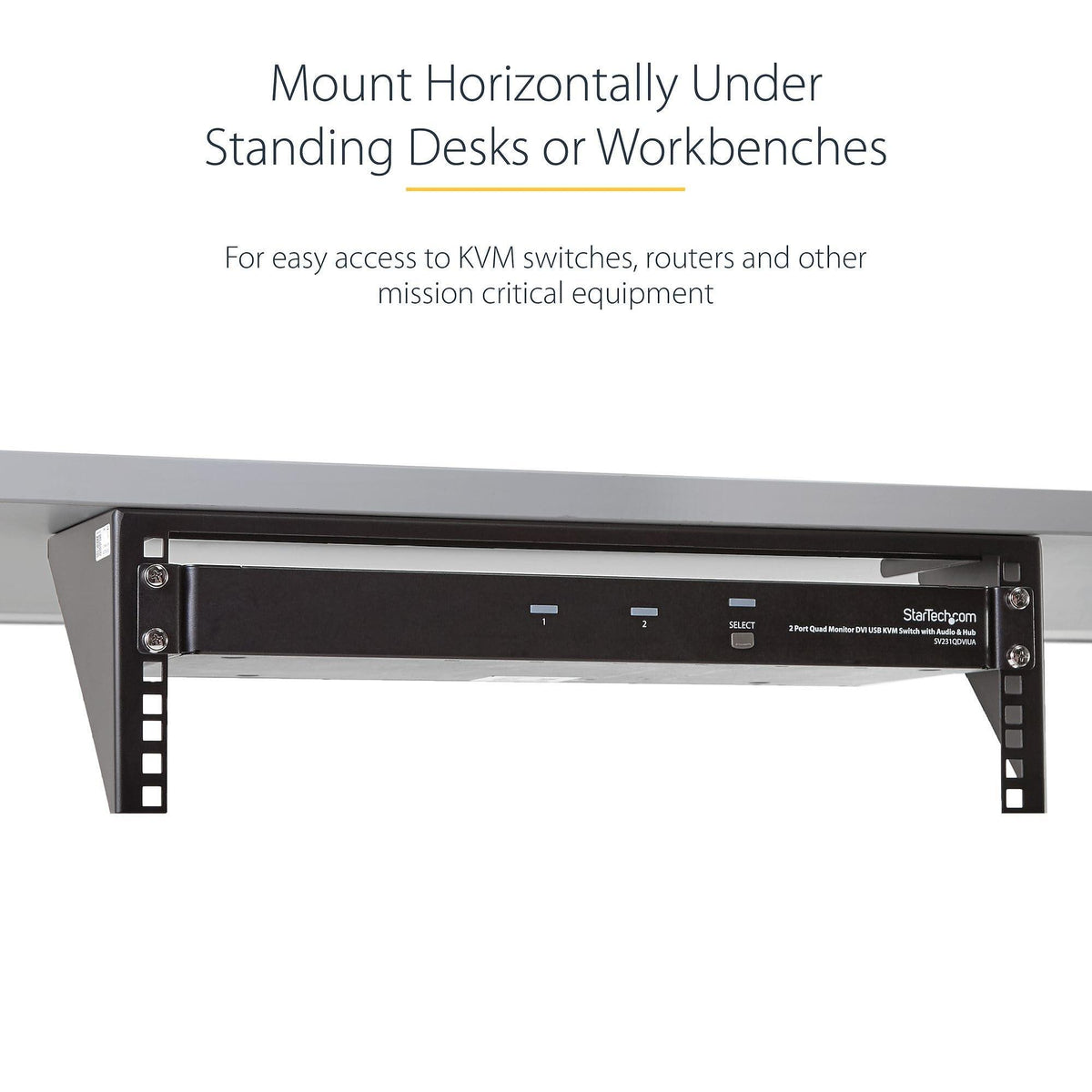 StarTech.com 3U 19in Steel Vertical Wall Mount Equipment Rack Bracket