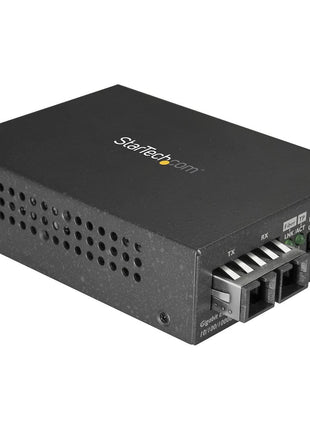 StarTech.com Singlemode (SM) SC Fiber Media Converter for 10/100/1000 Network - 10km - Gigabit Ethernet - 1310nm - w/Auto Negotiation, TAA (MCMGBSCSM10)