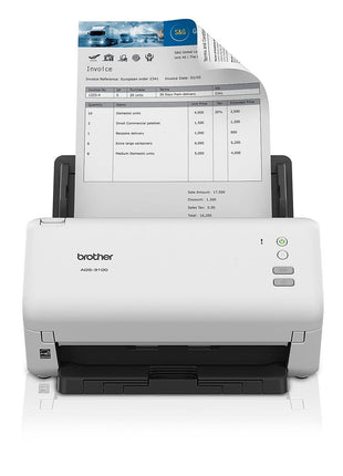 Brother ADS-3100 High-Speed Desktop Scanner | Compact with Scan Speeds of Up to 40ppm, White