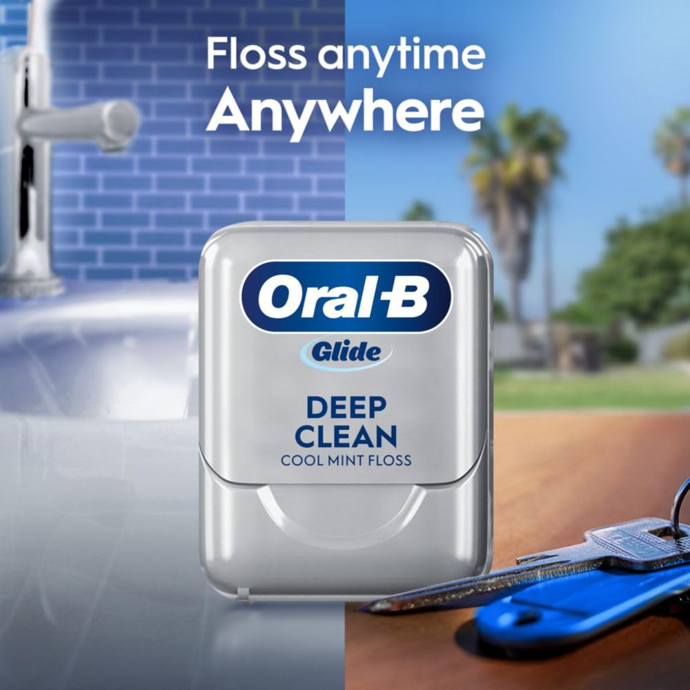 Oral-B Glide Cool Mint Deep Clean Floss, 6 Count, Glide Dental Floss