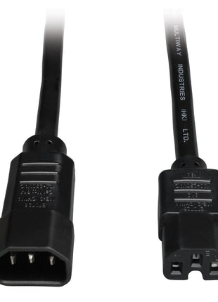 Tripp Lite 6ft Heavy Duty Computer Power Extension Cord 15A, 14 AWG, C14 to C15, Black 6'(P018-006)
