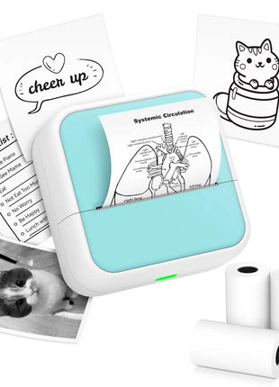 Anycash Sticker Printer - Printpods Mini Printer with Stickers, Bluetooth Inkless Printers, Sticker Maker, Portable Thermal Print Pod for iPhone, Impresora Portátil for Notes, Journal, DIY, Kids Gift