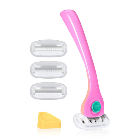 Billie Razors for Women, Malibu - 1 Handle, 4 Refills & Magnetic Holder