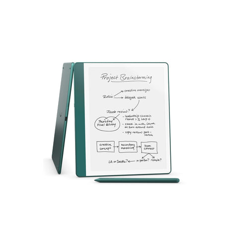 Amazon Kindle Scribe (64GB) - Your notes, documents and books, all in one place. With built-in AI notebook summarization. Includes Premium Pen - Metallic Jade