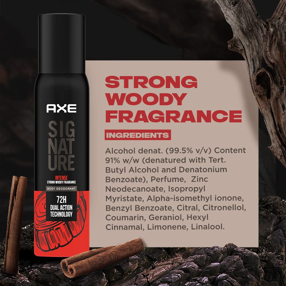 AXE Signature Intense Long Lasting No Gas Body Aerosol Deodorant For Men 200 Ml