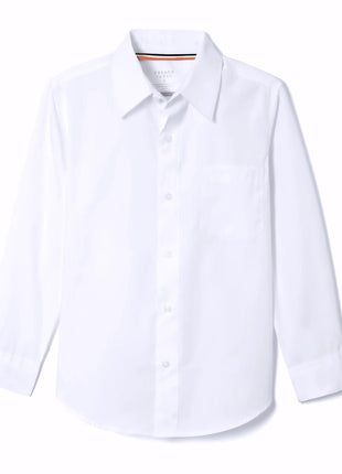French Toast Boys' Long Sleeve Classic Dress Shirt (Standard & Husky), White, 12