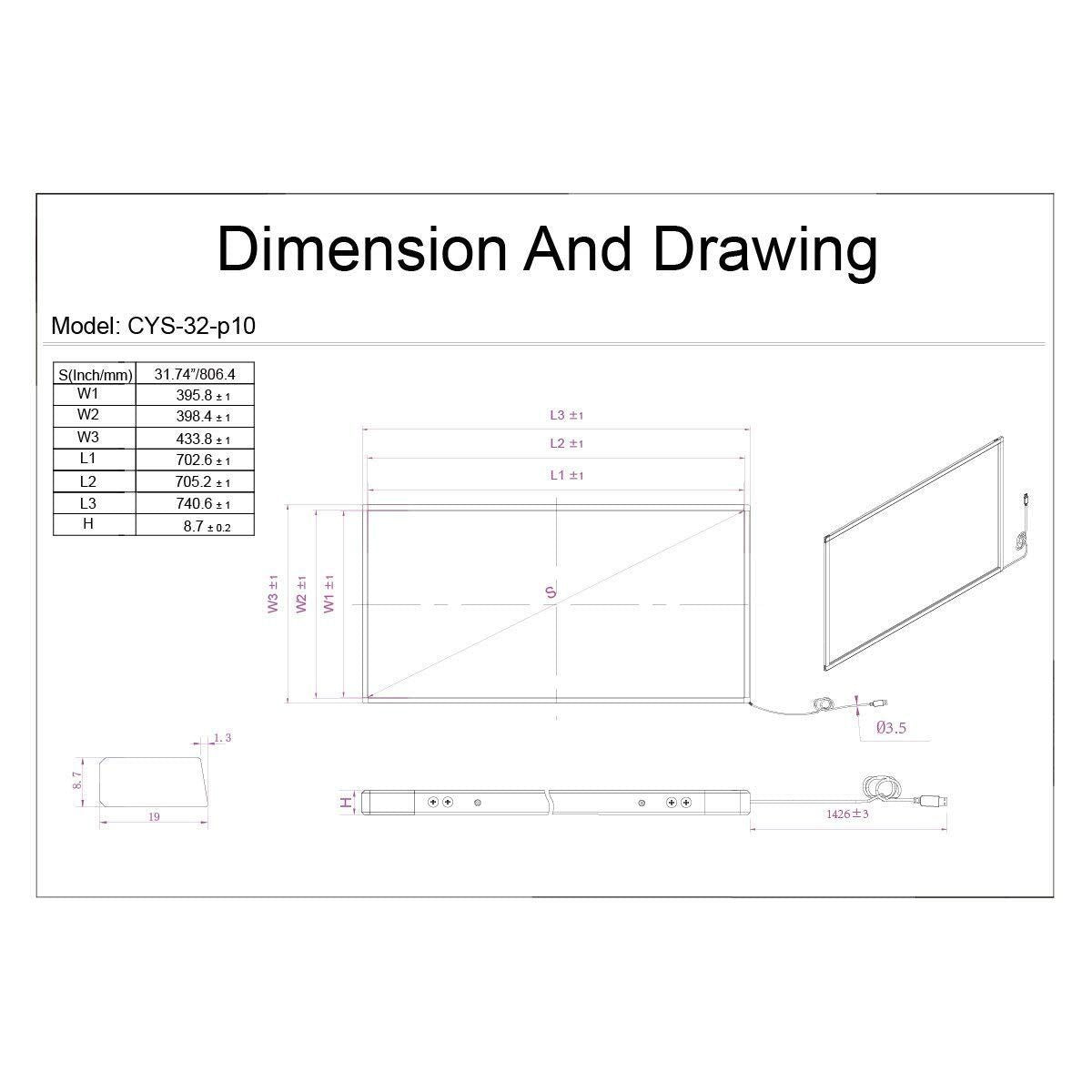 32 inch Multi-Touch 10 Point Infrared Touch Frame, ir Touch Panel, Infrared Touch Screen Overlay â€¦