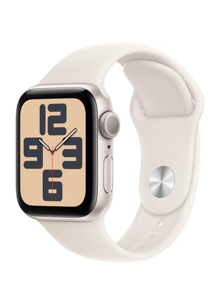 Apple Watch SE (2nd Gen) [GPS 40mm] Smartwatch with Starlight Aluminum Case with Starlight Sport Band S/M. Fitness and Sleep Trackers, Crash Detection, Heart Rate Monitor, Retina Display