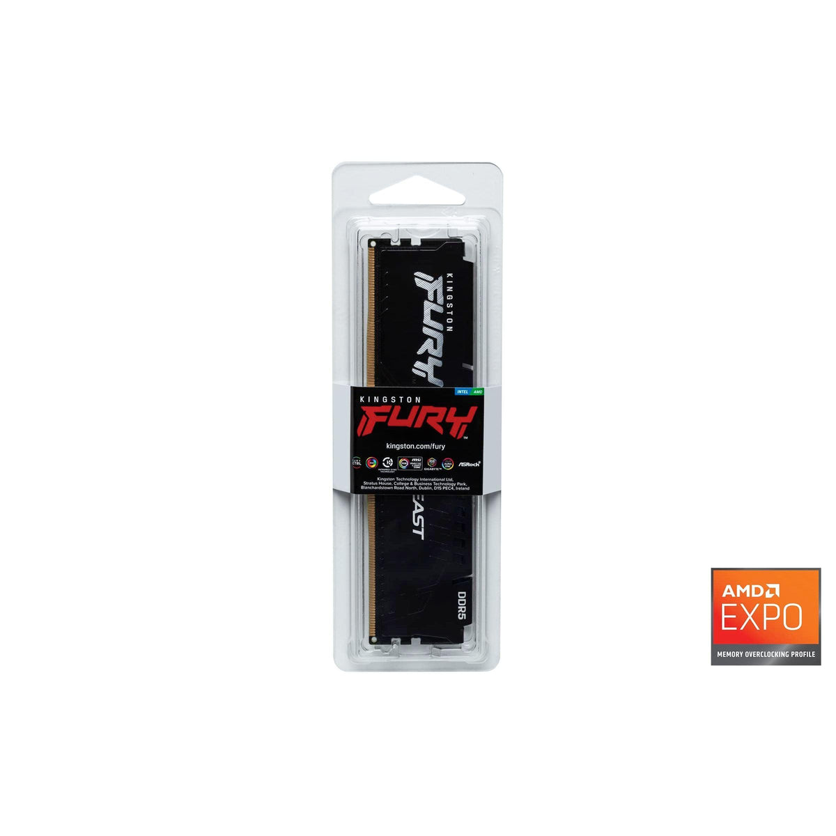 Kingston Fury Beast Black 64GB 5600MT/s DDR5 CL36 Desktop Memory |AMD Expo| Single Module| KF556C36BBE-64