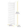 Whitmor Over the Door Shoe Organizer - Holds up to 36 Pairs of Shoes - Metal & Mesh - White