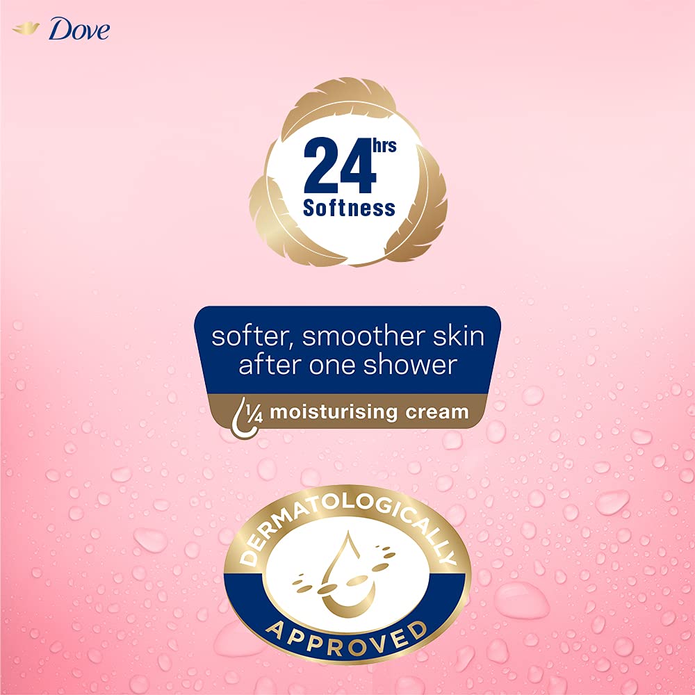 Unilever Dove Creamy Shower And Shaving Mousse, Gentle Cleanser Infused With Rose Oil For Nourishment, Gives 24 Hour Softness, Sulphate-Free, 200 Ml