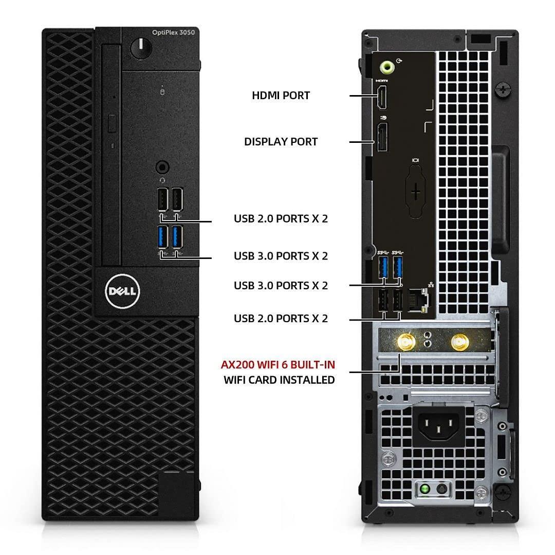 Dell OptiPlex 3050 Desktop Computers PC, 32GB Ram DDR4 New 512GB M.2 NVMe SSD, Intel AX200 Built-in WiFi 6,Bluetooth 5.2, i5-6500 3.2GHz, HDMI,Win 11 Pro (Renewed)