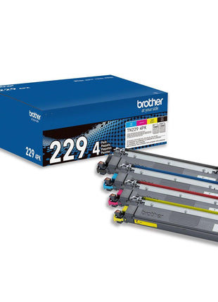 Brother Genuine TN2294PK Standard Yield 4-Pack Printer Toner Cartridges - Black, Cyan, Magenta, Yellow Toner Multipack