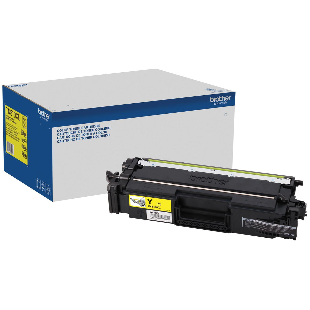 Brother Genuine High Yield Toner Cartridge, TN810XLY, Replacement Yellow Toner, Page Yield Up to 9,000 Pages