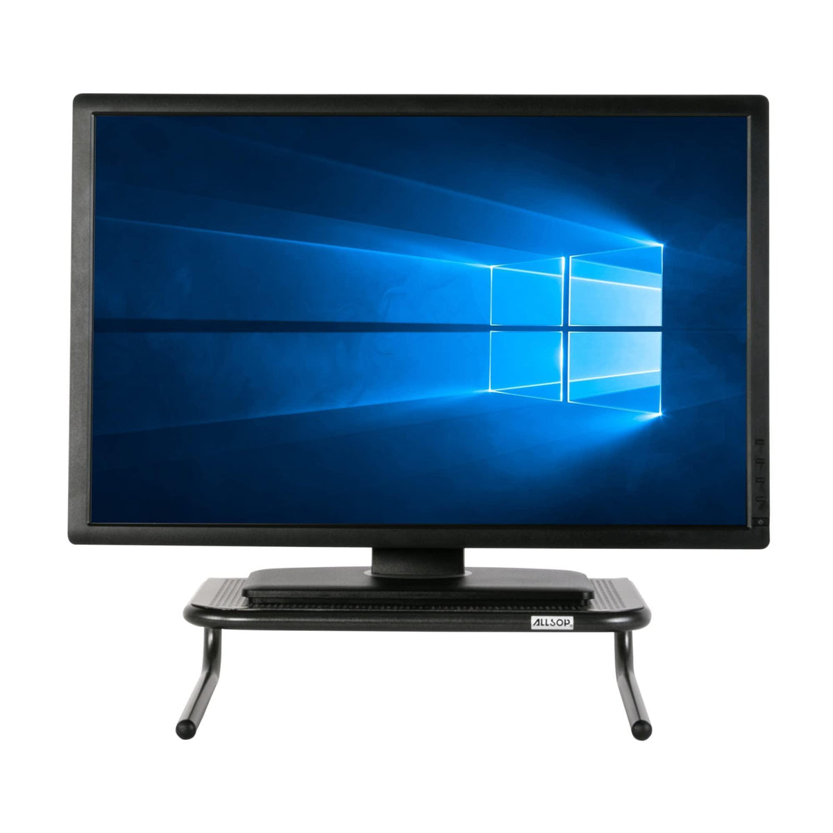 Allsop Metal Art Jr. Monitor Stand, 14.75" X 11" X 4.25", Black, Supports 40 Lbs