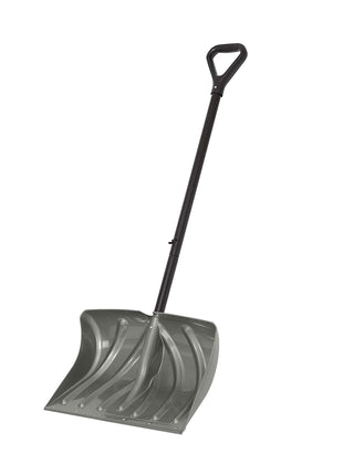 Suncast 20 inch Combination Snow Shovel/Pusher, Grey/Black