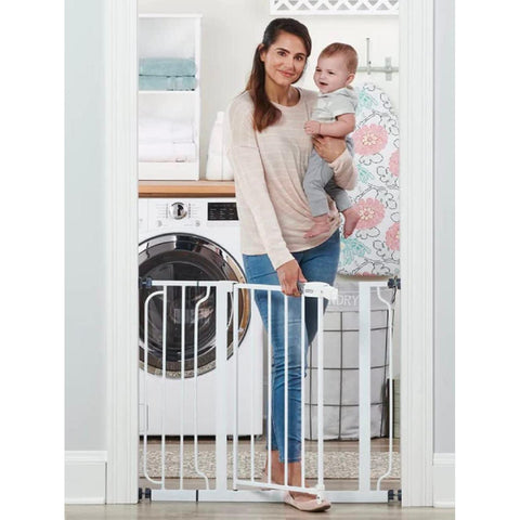 Regalo Easy Step 38.5-Inch Extra Wide Walk Thru Baby Gate, White Original version