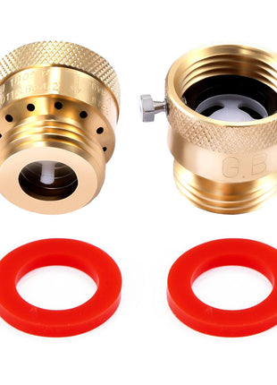 2 Pack Brass 3/4" Inch GHT Hose Bibb Backflow Preventer Vacuum Breaker | Connector