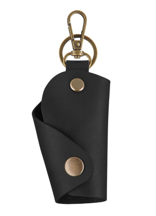 MAKYN Leather Wrap Keychain, Key Holder Pouch Keychain, Car Key Holder, Motorcycle Key Holder Organizer, Key Holder with Keyring (Black)