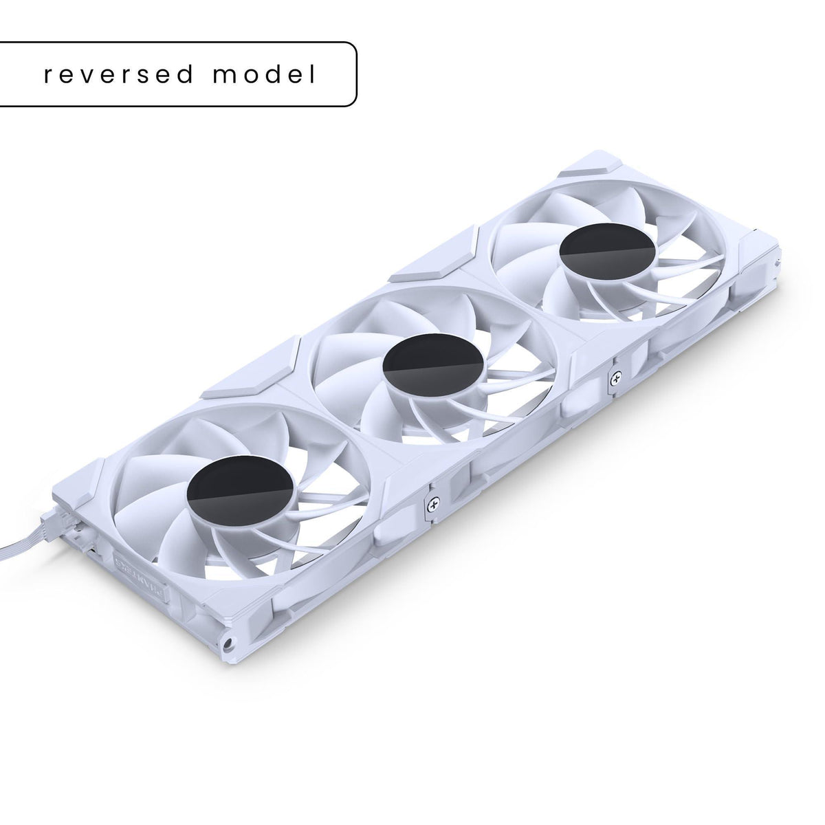 Phanteks M25-120 Gen2 Reversed Blade Triple Pack, 3X 120mm ARGB High Performance Cooling Fans, Daisy-Chain Unified Fan Frame, Infinity Mirror hub, Single Cable Connection, White