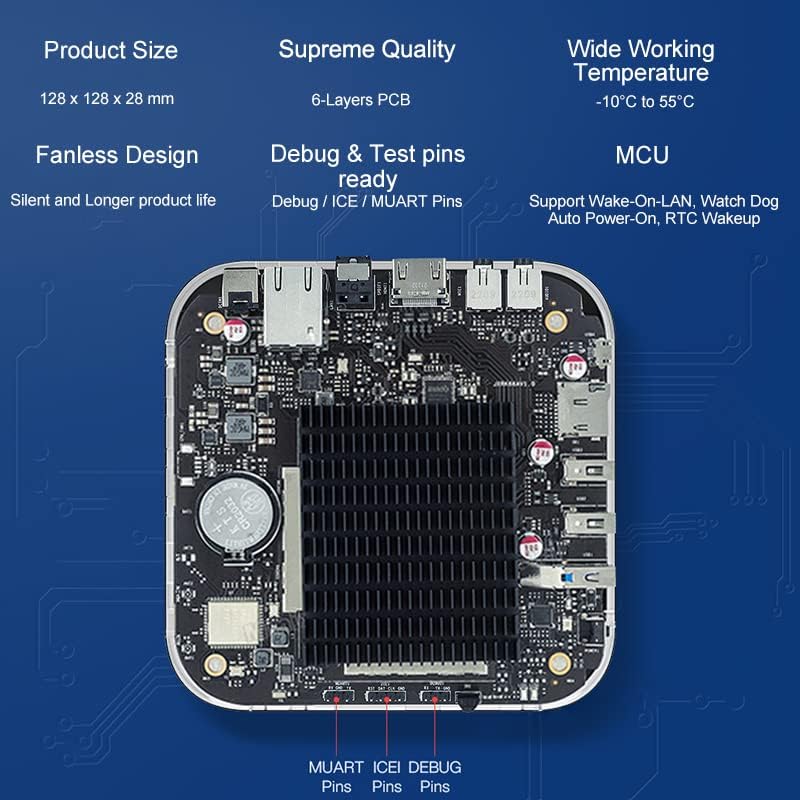 MINIX X35-i Max 4K Ultra HD Industrial Android Player, WiFi 6/4GB DDR4/32GB eMMC 5.1 Storage/GLAN/Pre-Rooted Firmware/Wake On LAN/Auto Power. Ideal for Digital Signage and Industrial Application.