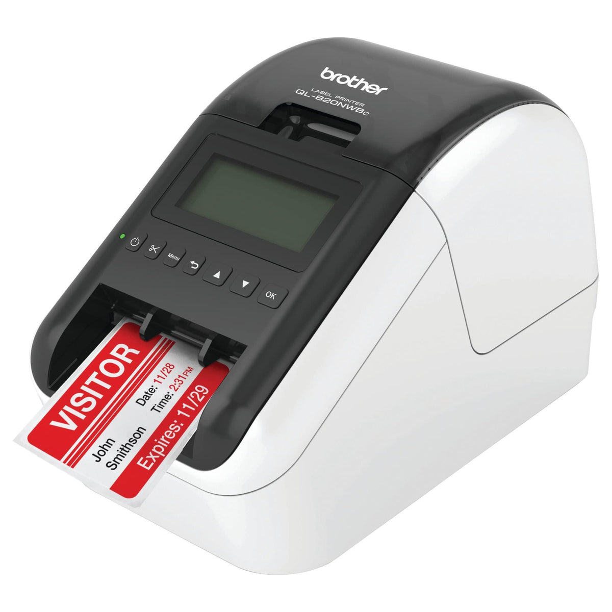 Brother QL-820NWBC Ultra Flexible Label Printer with Multiple Connectivity Options, Black/White, 5.7" x 5" x 9.2"