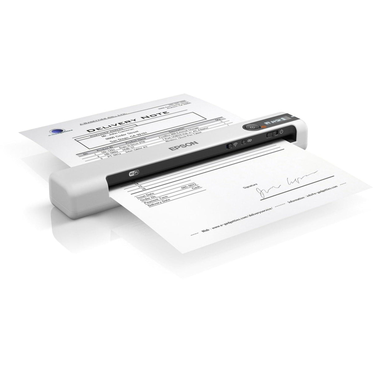 Epson DS-80W Wireless Portable Sheet-fed Document Scanner for PC and Mac