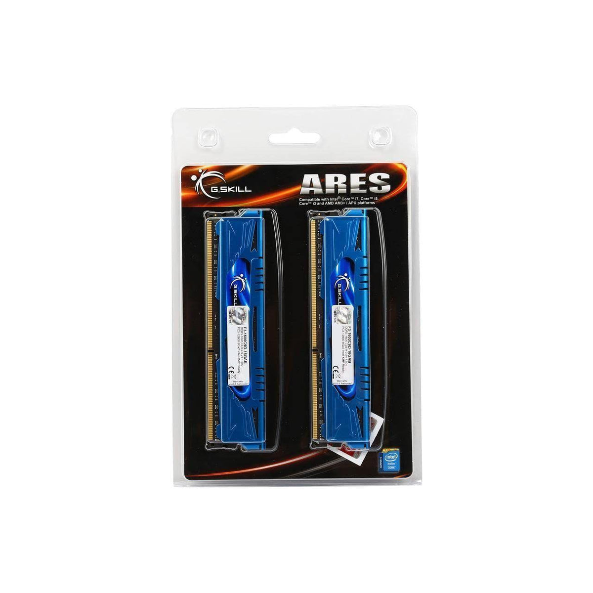 16GB G.Skill DDR3 PC3-12800 1600MHz Ares Series Low Profile CL9 (9-9-9-24) Dual Channel kit 2x 8GB
