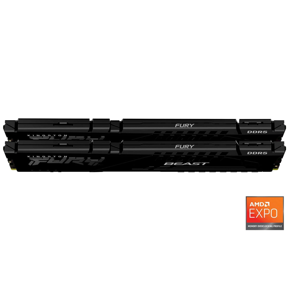 Kingston Fury Beast Black DDR5 64GB (2x32GB) 5200MT/s CL40 DIMM Desktop Gaming Memory Kit of 2 AMD Expo and Intel XMP - KF552C40BB2K2-64