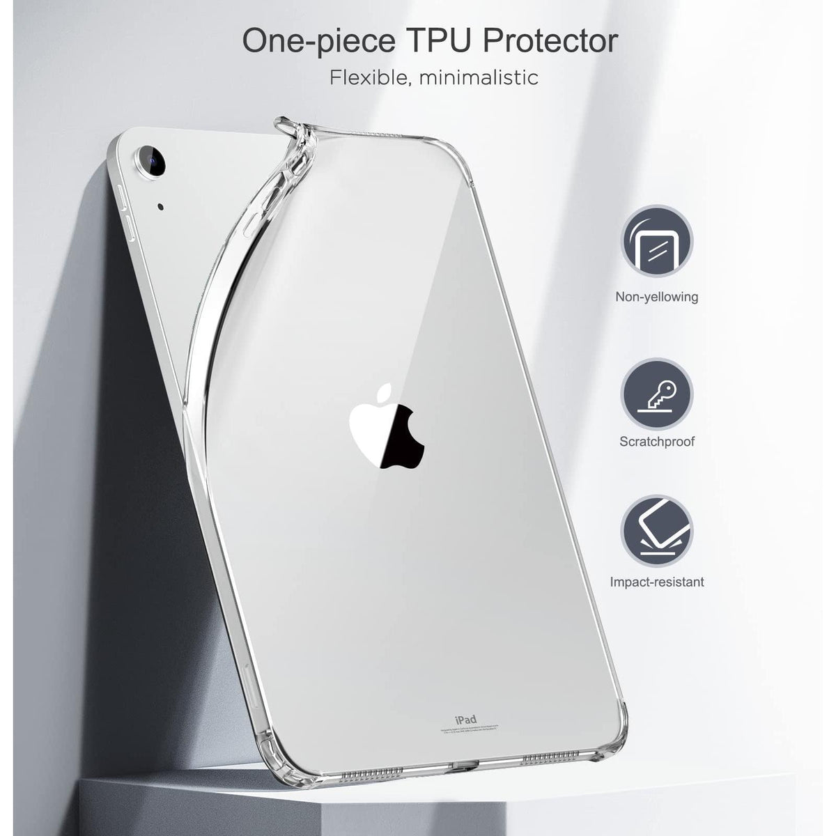 MoKo Clear Case for iPad (A16) 11th Generation 2025 11-inch/10th Generation 2022 10.9 inch, Lightweight Soft TPU, Anti-Scratch Ultra Slim Protective Tablet Cover, Shockproof Impact Resistant, Clear