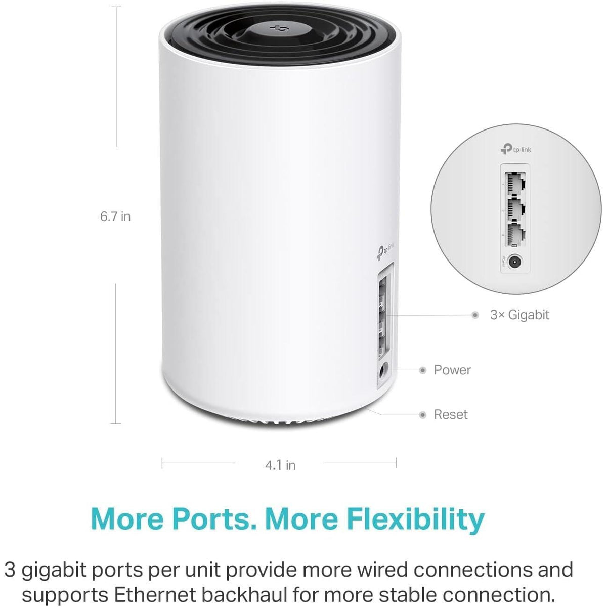 TP-Link Deco XE75 AXE5400 Tri-Band WiFi 6E Mesh System - Covers up to 5500 Sq.Ft, Replaces WiFi Router and Extender, AI-Driven Mesh, 6GHz Band, 2-Pack