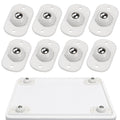 TRVL FIELDER Self Adhesive Caster Wheels, Appliance Rollers for Kitchen Appliances, 360° Swivel Mini Universal Wheel Roller Casters, Sticky Pulley for Trash Can, Appliance Slider (8, White-Swivel)