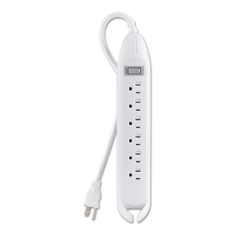 Belkin Power Strip, 6 Outlets, 12 Ft Cord, White