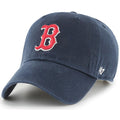 47 Brand MLB Team Color Home Primary Logo Clean Up Adjustable Baseball Cap Hat, Adult One Size Fits All - Boston Red Sox Navy