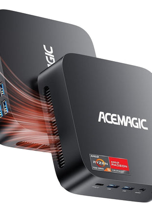 ACEMAGICIAN Kron Mini K1 Mini PC Gaming, AMD Ryzen 5 7430U (equiv to 5850U, 6C/12T, Up to 4.3Ghz), 16GB DDR4 512GB SSD Mini PC Computers Micro Desktop PC 4K Triple Display WiFi6 BT5.2