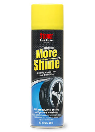 Stoner Car Care 91044 Original More Shine Tire Shine Spray – Tire Dressing Restores Deep Matte Black Finish with Long-Lasting Rain-Resistant Protection, Dry-to-Touch – 12 oz