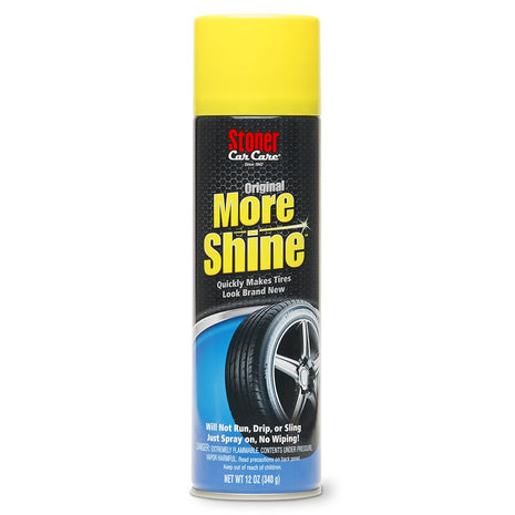 Stoner Car Care 91044 Original More Shine Tire Shine Spray – Tire Dressing Restores Deep Matte Black Finish with Long-Lasting Rain-Resistant Protection, Dry-to-Touch – 12 oz