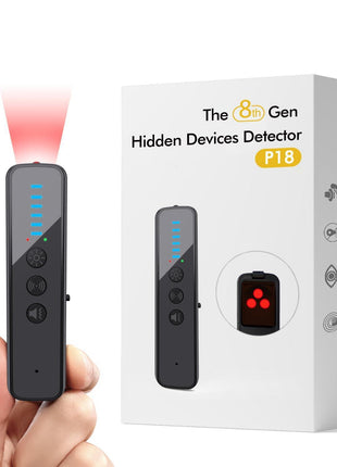 Upgraded Hidden Camera Detector - AI-Powered Anti-Spy Device, GPS Tracker & Bug Detector, Portable RF Signal Scanner for Hotels, Travel, Home & Office (Black)