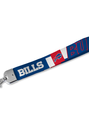 Rico Industries NFL Football Buffalo Bills Standard Wrist Lanyard Key Chain, Cute Wristlet Strap Keychain Holder for Women Men Car Keys ID Badges Card Wallet Phone Camera