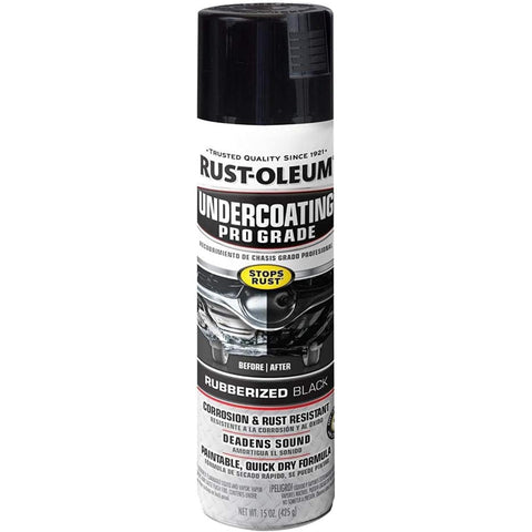 Rust-Oleum 248656 Professional Grade Rubberized Undercoating Spray, 15 oz, Black