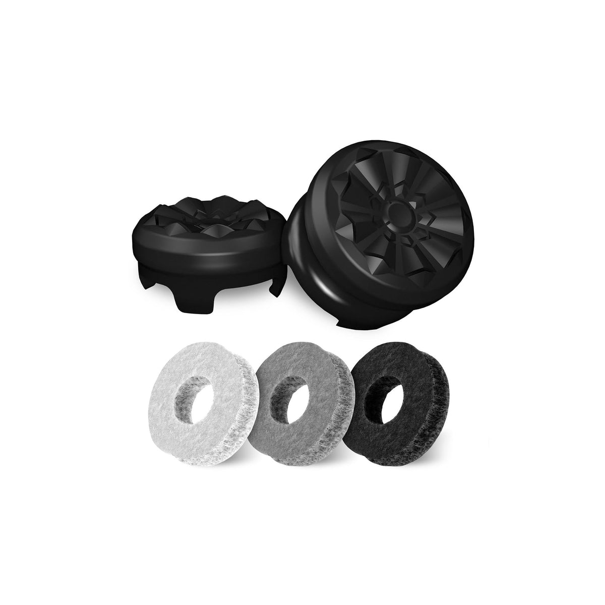 KontrolFreek Aim Boost Kit for PlayStation 5 (PS5) and PlayStation 4 (PS4) Controller | Includes Performance Thumbsticks and Precision Rings | Black Galaxy Edition