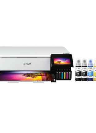 Epson EcoTank Photo ET-8550 Wireless Wide-Format All-in-One Tank Printer | Cartridge-free 6-color wide-format photo print, scan, copy; up to 16 ppm, 13 x 19 in.; ideal for creators and home studios