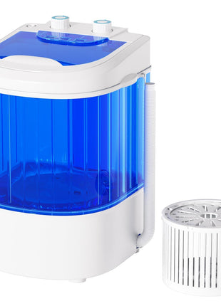 Superday Mini Portable Washing Machine, Single Tub Compact Washing Machine with Spin Cycle, 6.6LBS Washing Capacity Small Electric Washer Machine for Home, Apartments, Outdoor, RV, Dormitory, Blue