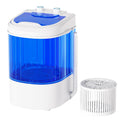 Superday Mini Portable Washing Machine, Single Tub Compact Washing Machine with Spin Cycle, 6.6LBS Washing Capacity Small Electric Washer Machine for Home, Apartments, Outdoor, RV, Dormitory, Blue
