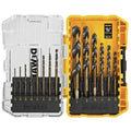 DEWALT Drill Bit Set, 3-Flats Shank,14-Piece, 135 Degree Split Point, for Plastic, Wood and Metal (DWA1184)