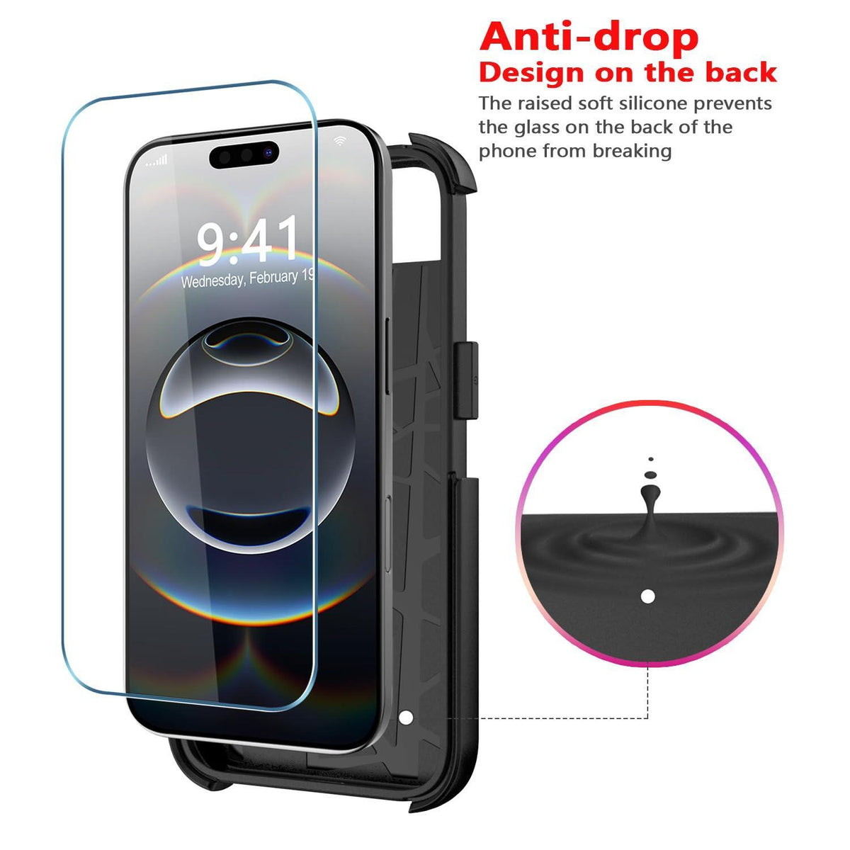 Diverbox for iPhone 16e Case [Compatible with MagSafe] [Shockproof] [Dropproof] [with Screen Protector ] Heavy Duty Protection Phone Case Cover for Apple iPhone 16e 2025 6.1 inch (Black)