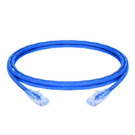 Panduit UTPSP10BUY Category-6 8-Conductor Strain Relief Clear Boot Patch Cord, 10-Feet, Blue