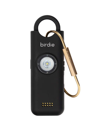 She's Birdie 3.0 New Version – The Original Personal Safety Alarm for Women by Women–Loud Siren, Flash Light and Rechargeable Battery in a Variety of Colors (Charcoal Black)